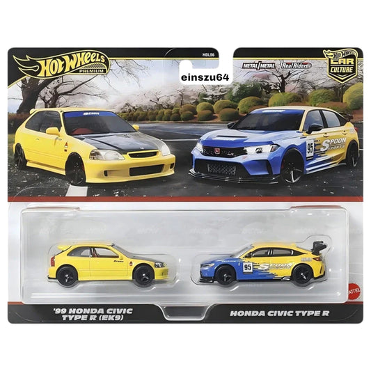 Hot Wheels 2025 - 2-Pack - '99 Honda Civic Type R (EK9) & Honda Civic Type R - JBL00