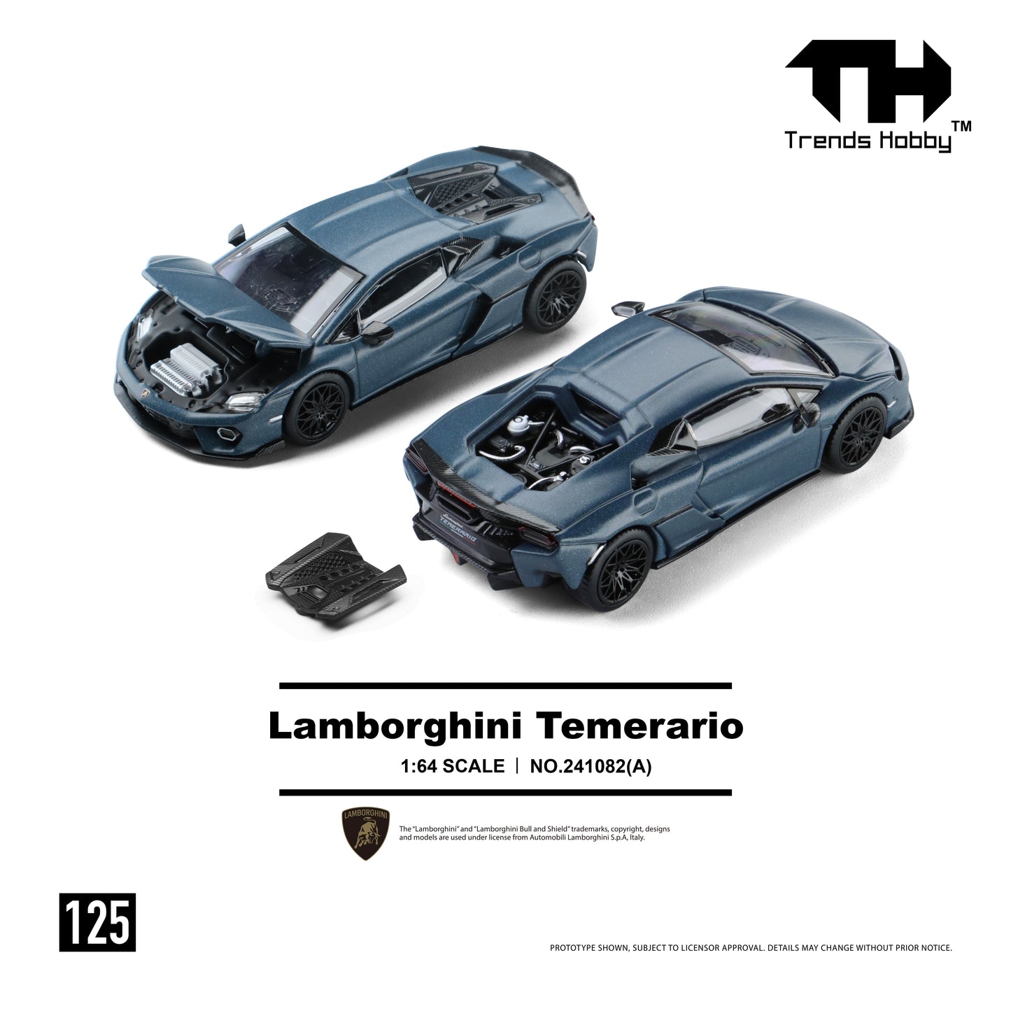 Trends Hobby - Pre-Order - Lamborghini Temerario, Grey - 241082-A