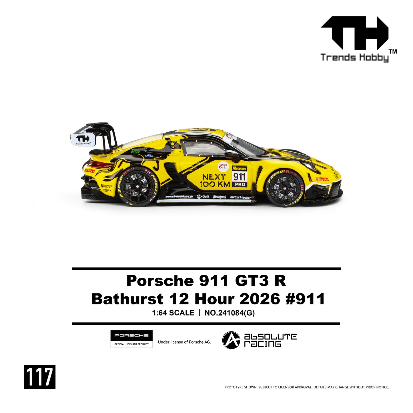 Trends Hobby - Pre-Order - Porsche 911 GT3 R B12H 2026 #911 - 241084(G)