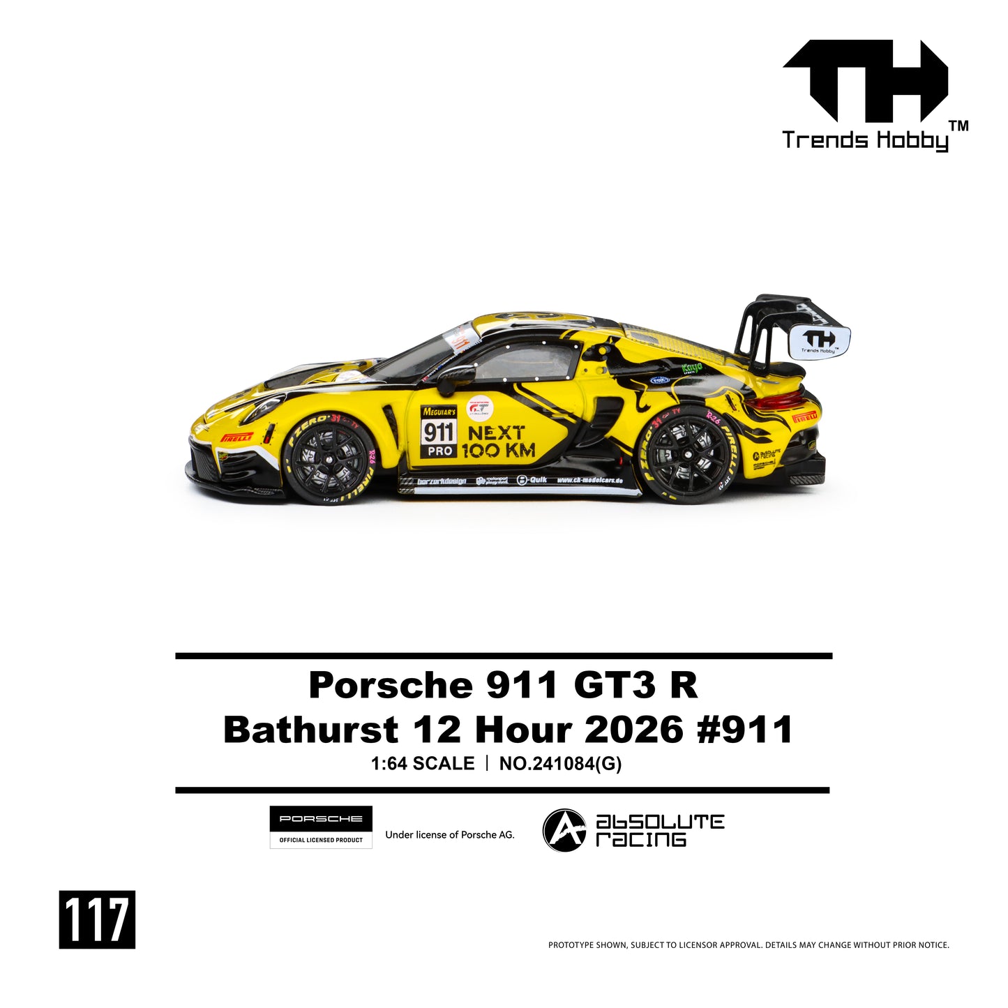 Trends Hobby - Pre-Order - Porsche 911 GT3 R B12H 2026 #911 - 241084(G)