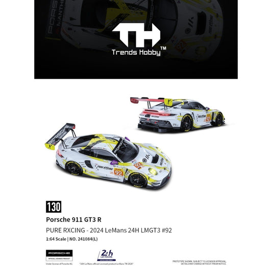 Trends Hobby - Pre-Order - Porsche 911 GT3 R LeMans 24H 2024, #92 - 241084-(L)