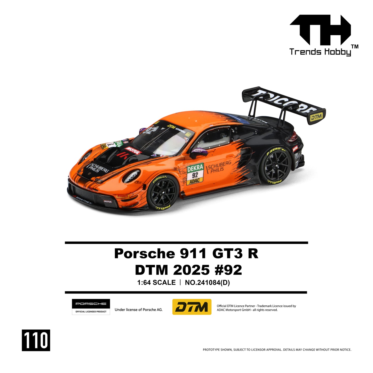 Trends Hobby - Pre-Order - Porsche 911 GT3 R - DTM 2025 #92 - 241084(D)