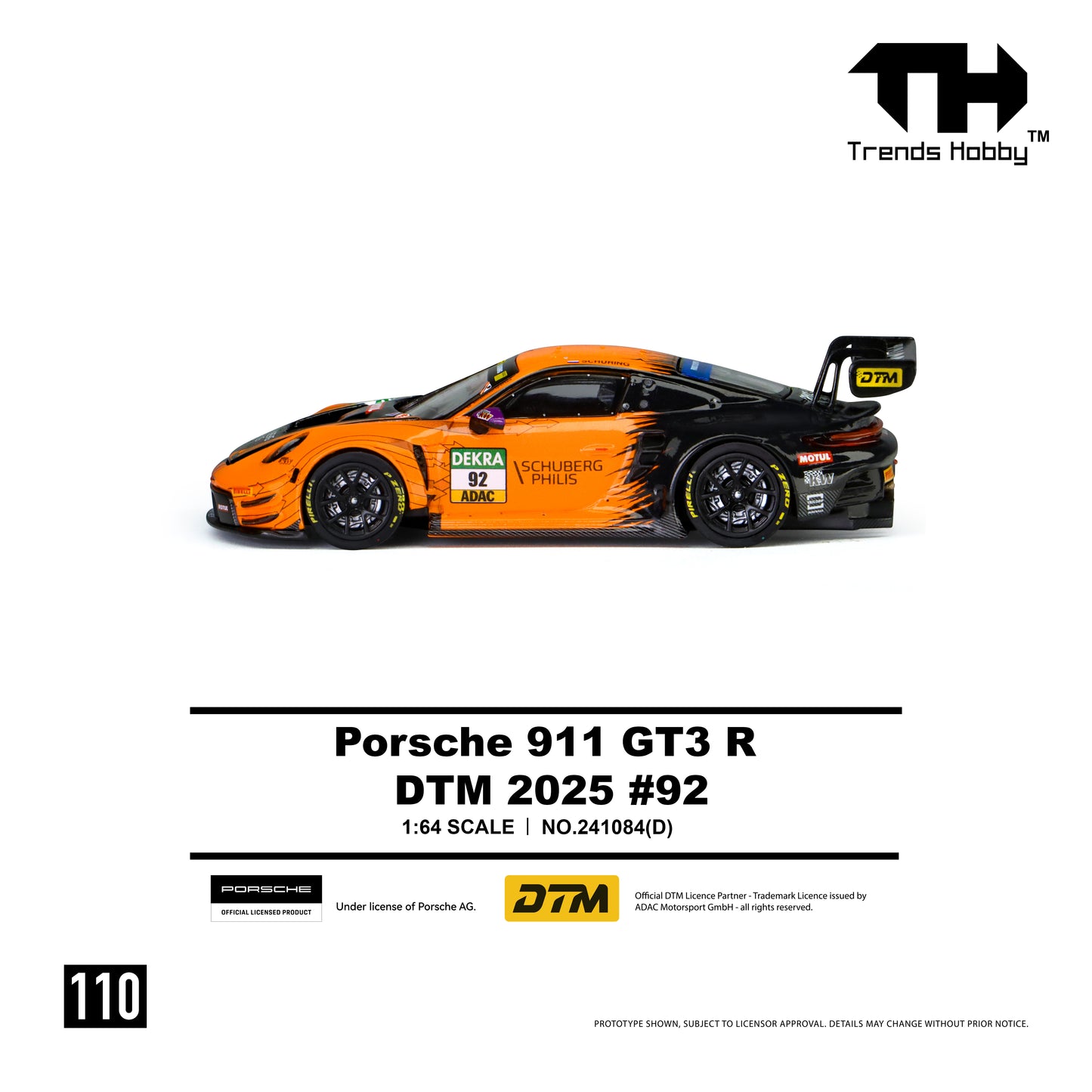 Trends Hobby - Pre-Order - Porsche 911 GT3 R - DTM 2025 #92 - 241084(D)