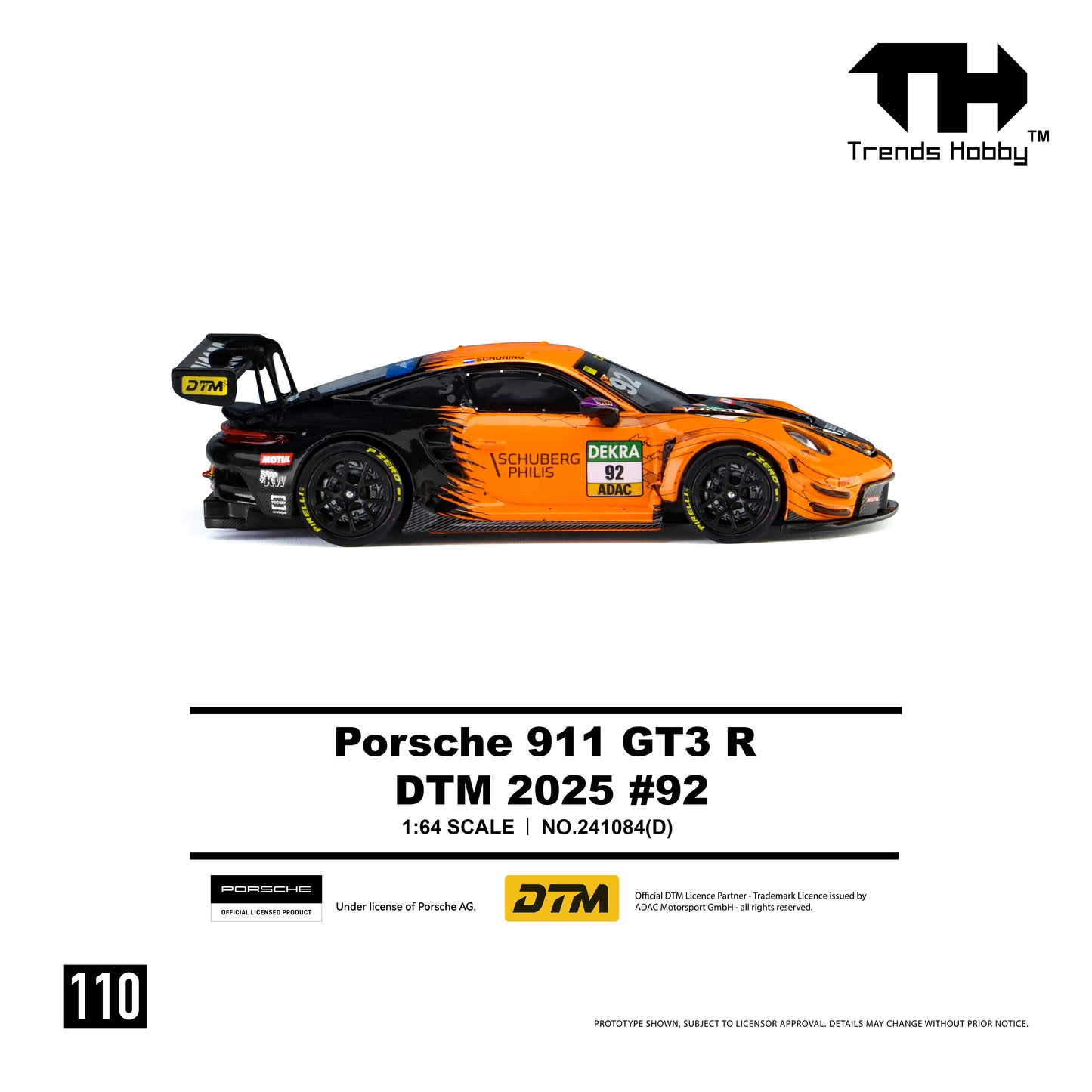 Trends Hobby - Pre-Order - Porsche 911 GT3 R - DTM 2025 #92 - 241084(D)