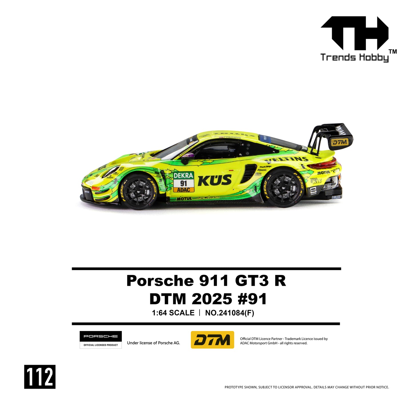Trends Hobby - Pre-Order - Porsche 911 GT3 R - DTM 2025 #91 - 241084(F)