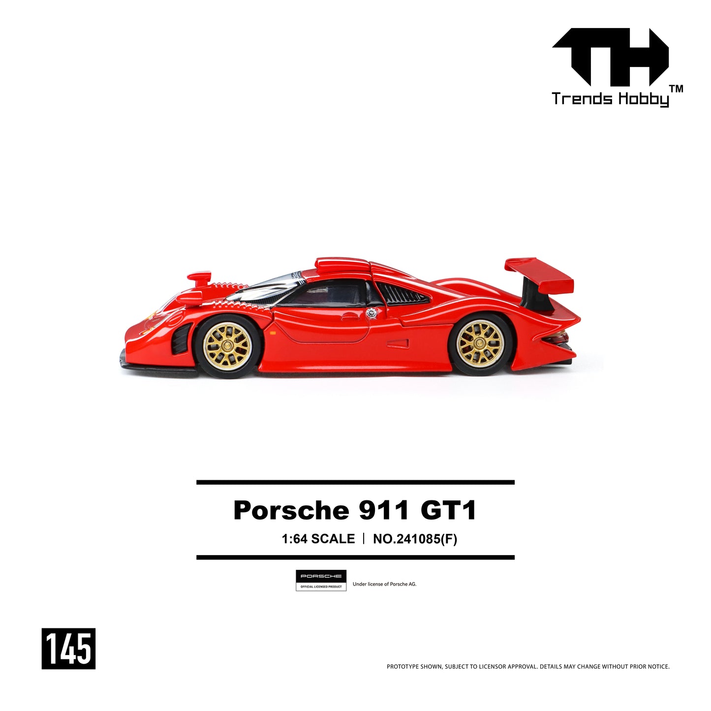 Trends Hobby - Pre-Order - Porsche 911 GT1, red - 241085(F)