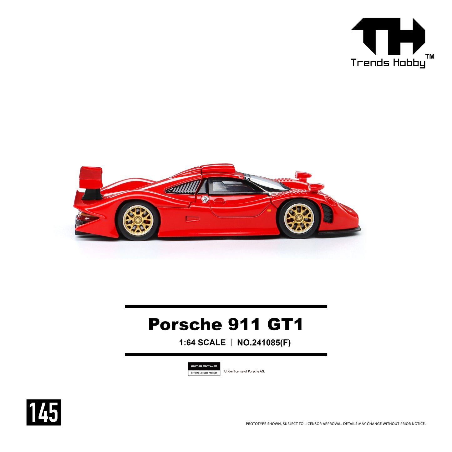 Trends Hobby - Pre-Order - Porsche 911 GT1, red - 241085(F)