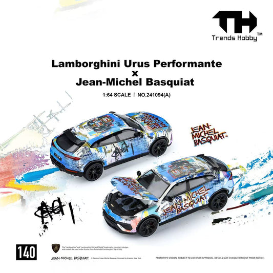 Trends Hobby - Pre-Order - Lamborghini Urus Performante x Jean-Michel Basquiat White/Blue - 241094(A)