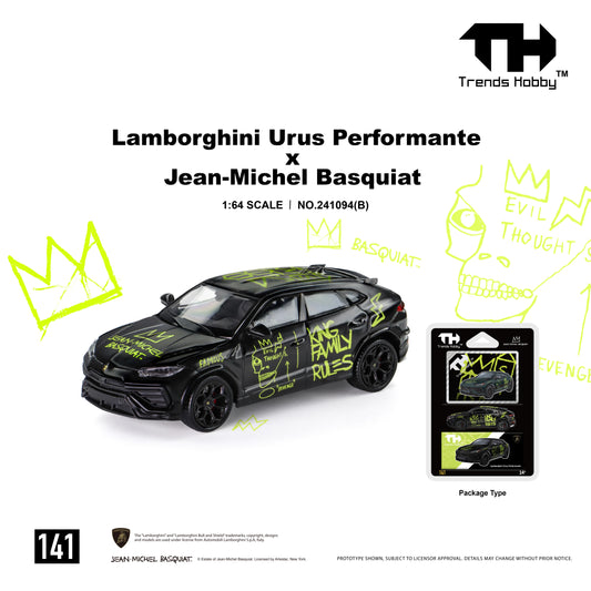 Trends Hobby - Pre-Order - Lamborghini Urus Performante x Jean-Michel Basquiat Black - 241094(B)