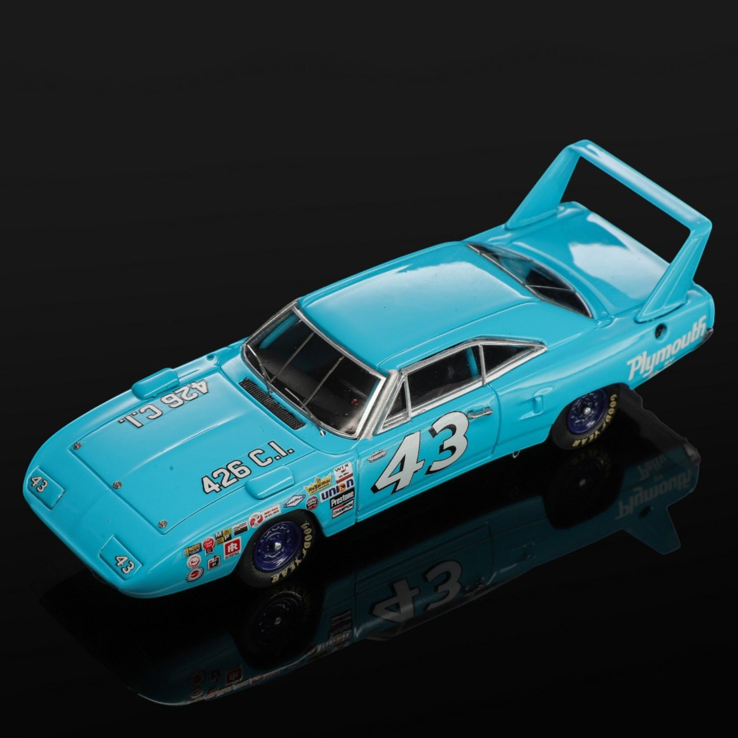 Mirage - Pre-Order - Plymouth Superbird, Racing Blue #43 - MRG64-PLYS-BLU#43