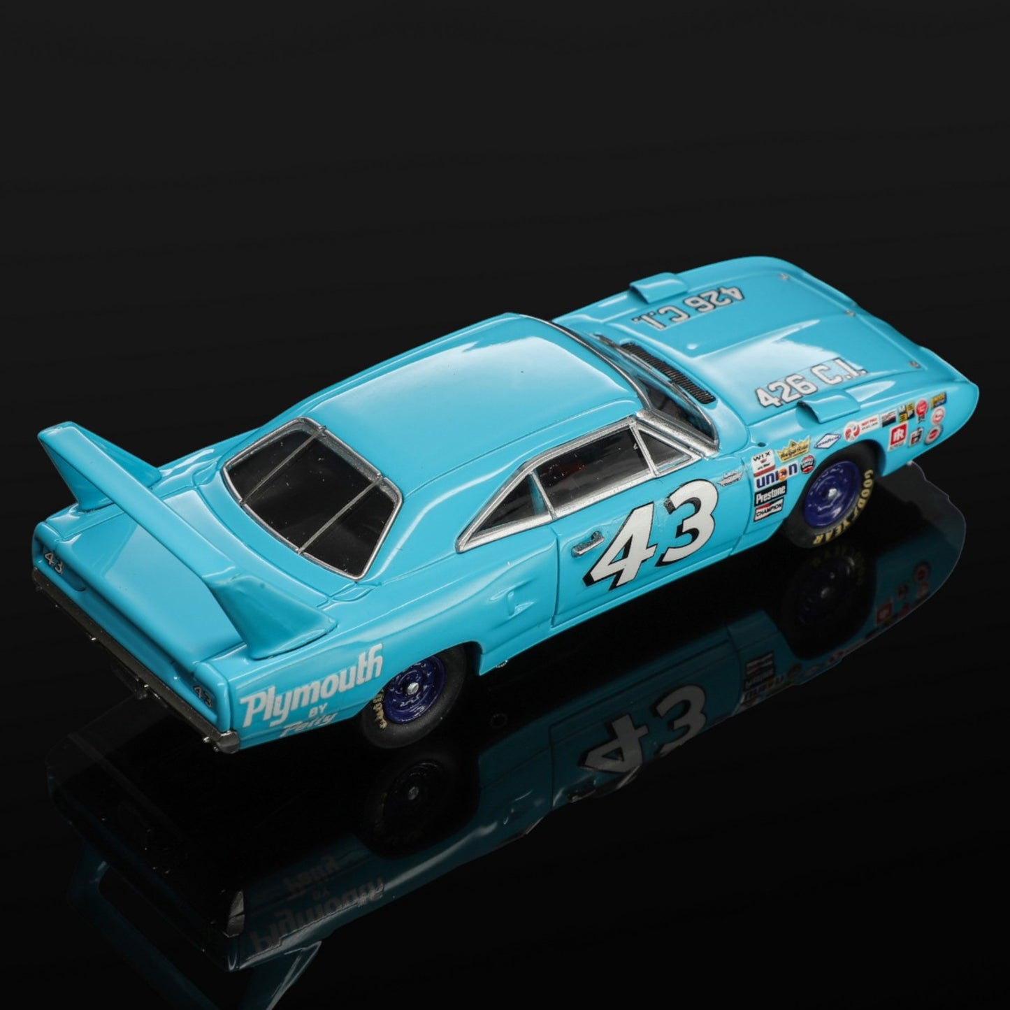 Mirage - Pre-Order - Plymouth Superbird, Racing Blue #43 - MRG64-PLYS-BLU#43