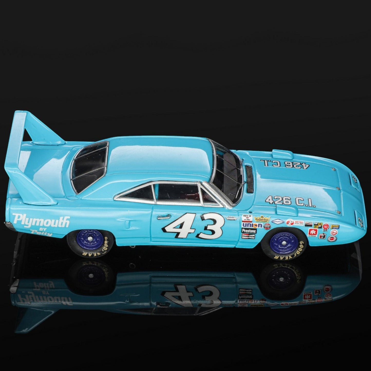 Mirage - Pre-Order - Plymouth Superbird, Racing Blue #43 - MRG64-PLYS-BLU#43