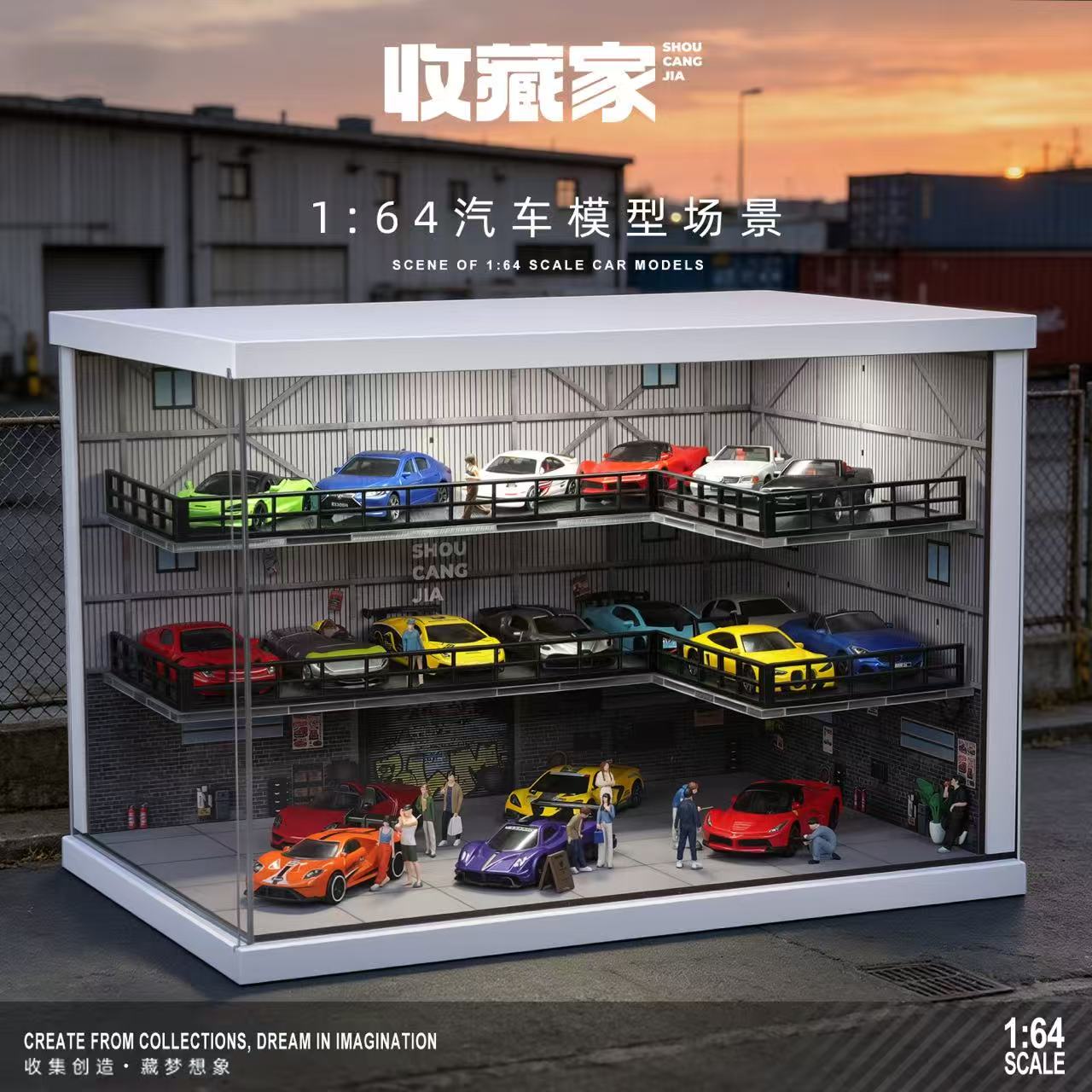 SCJ Diorama - Pre-Order - Industrial Warehouse mit Beleuchtung - SCJ82069