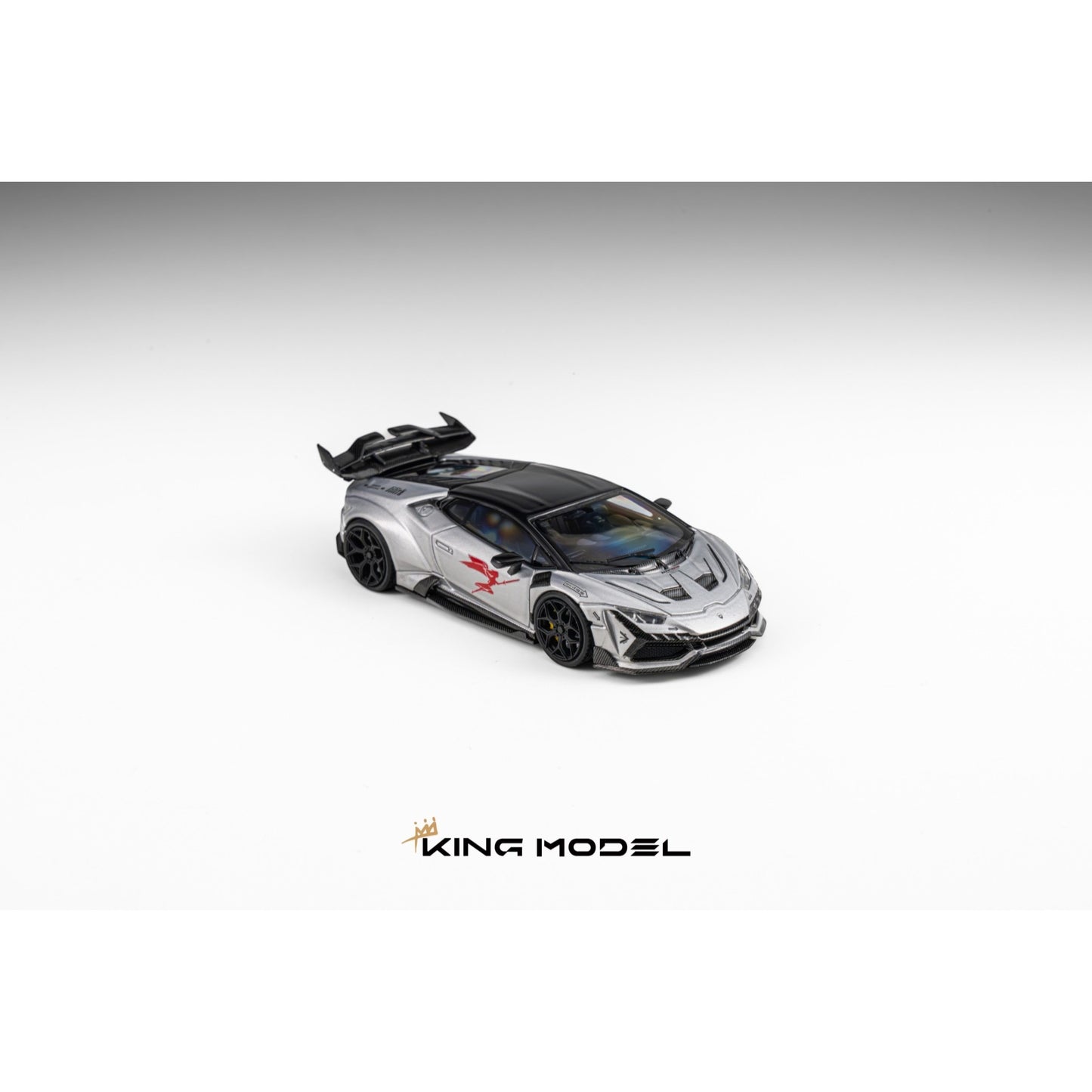 King Model - Pre-Order - DarwinPRO Huracan the "LILITH" - Silver Metallic - KM64-HURDP-SILM