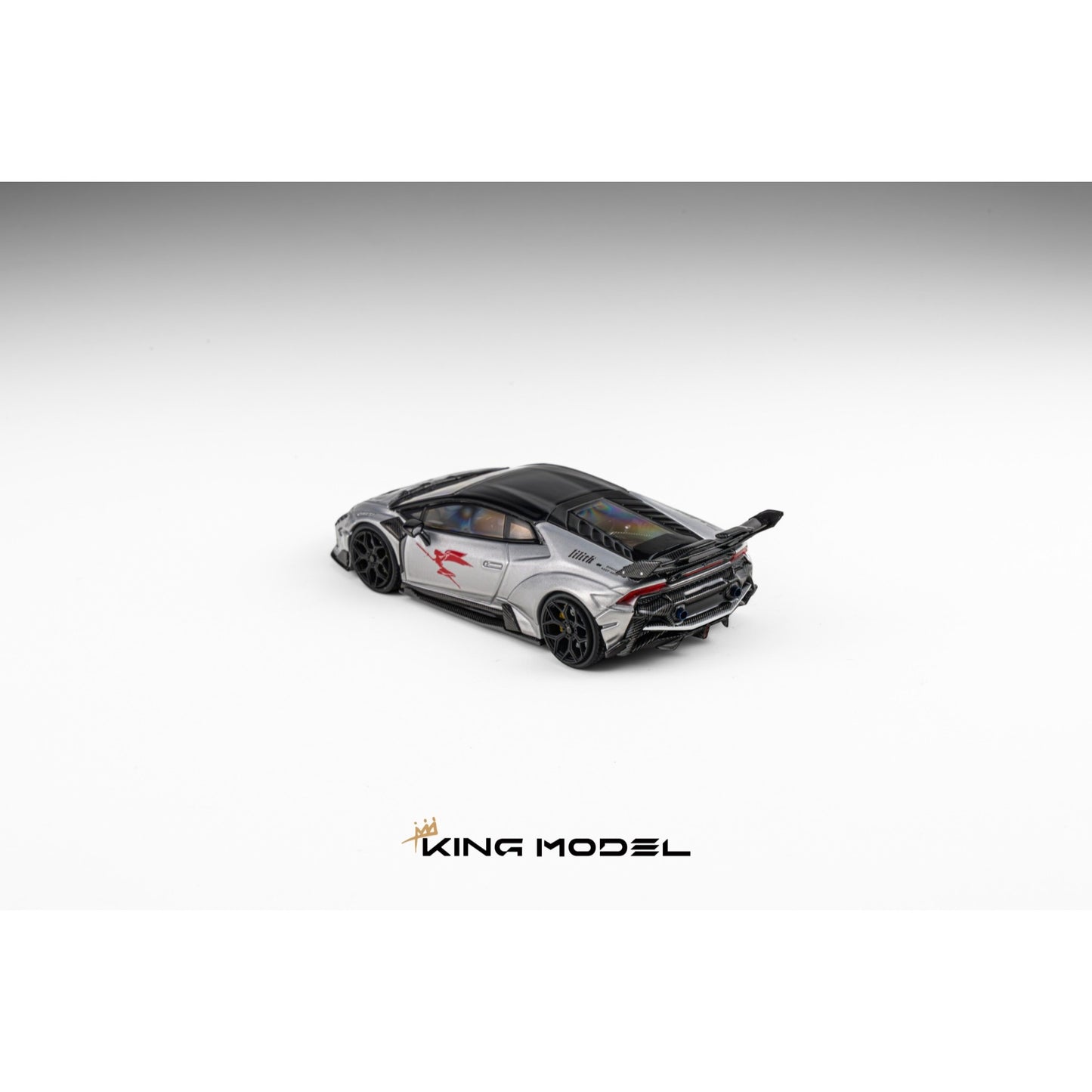 King Model - Pre-Order - DarwinPRO Huracan the "LILITH" - Silver Metallic - KM64-HURDP-SILM