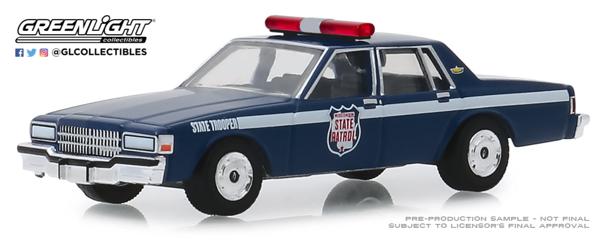 Greenlight - 1989 Chevrolet Caprice - Wisconsin State Patrol - 28000-D - 1:64