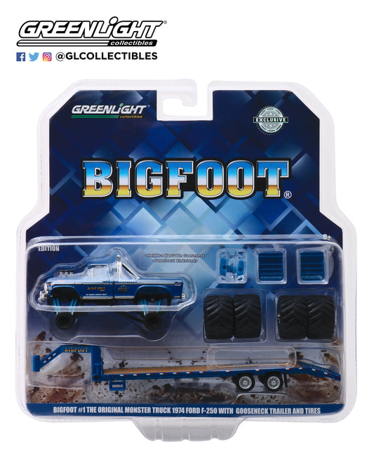 Greenlight - Bigfoot Monster Truck Ford F-250 - with Trailer + Tires - 30054 - Hobby Exclusive