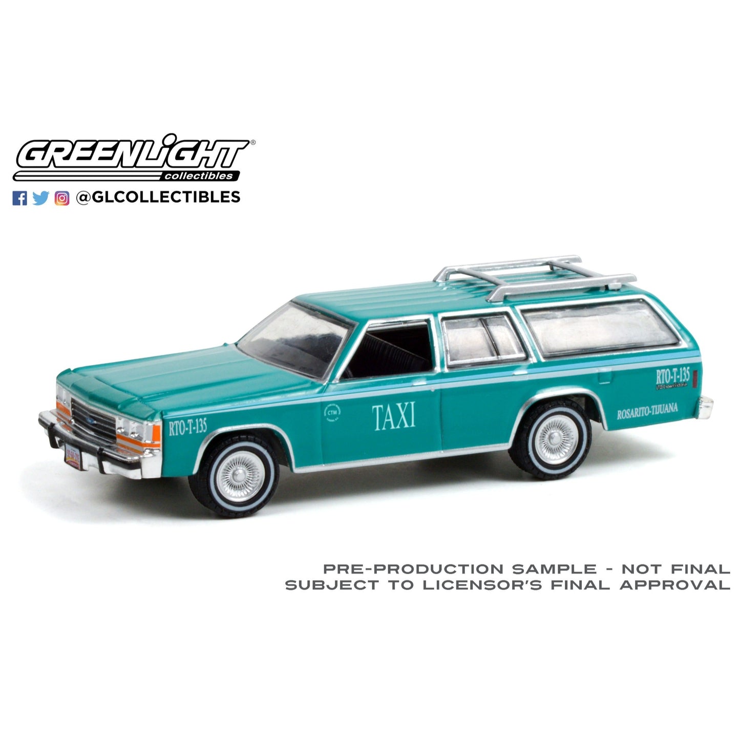 Greenlight - 1991 Ford LTD Crown Victoria Wagon Rosarito, Baja California, Mexico Taxi - 30225