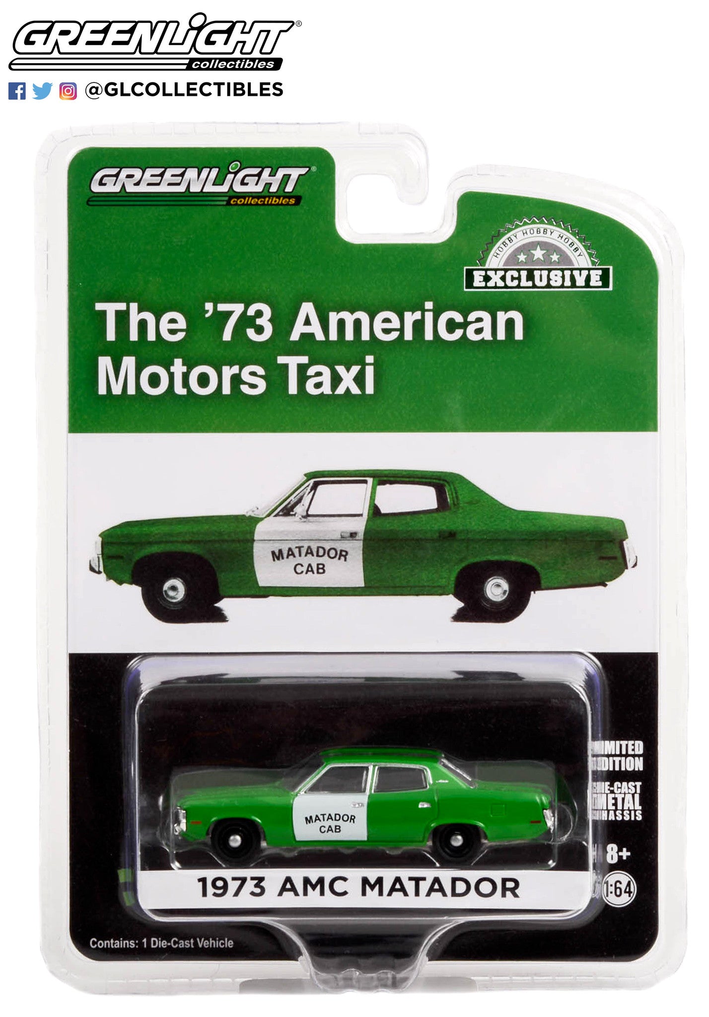Greenlight - 1973 AMC Matador Taxi  - Hobby Exclusive - 30246 - 1:64
