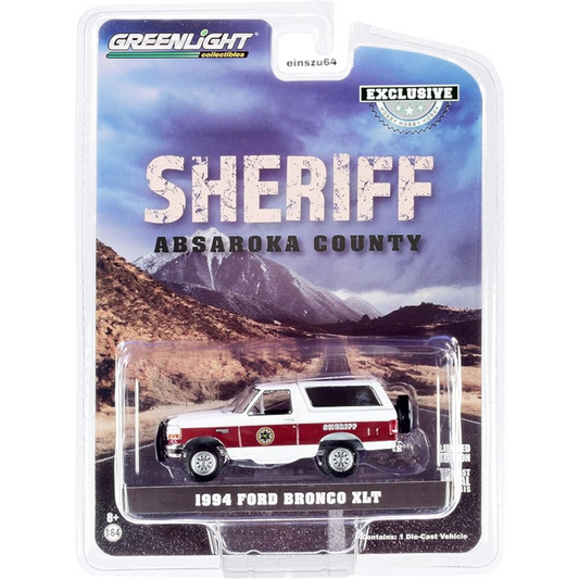 Greenlight - 1994 Ford Bronco XLT Absaroka County Sheriff  - 30276 - Hobby Exclusive