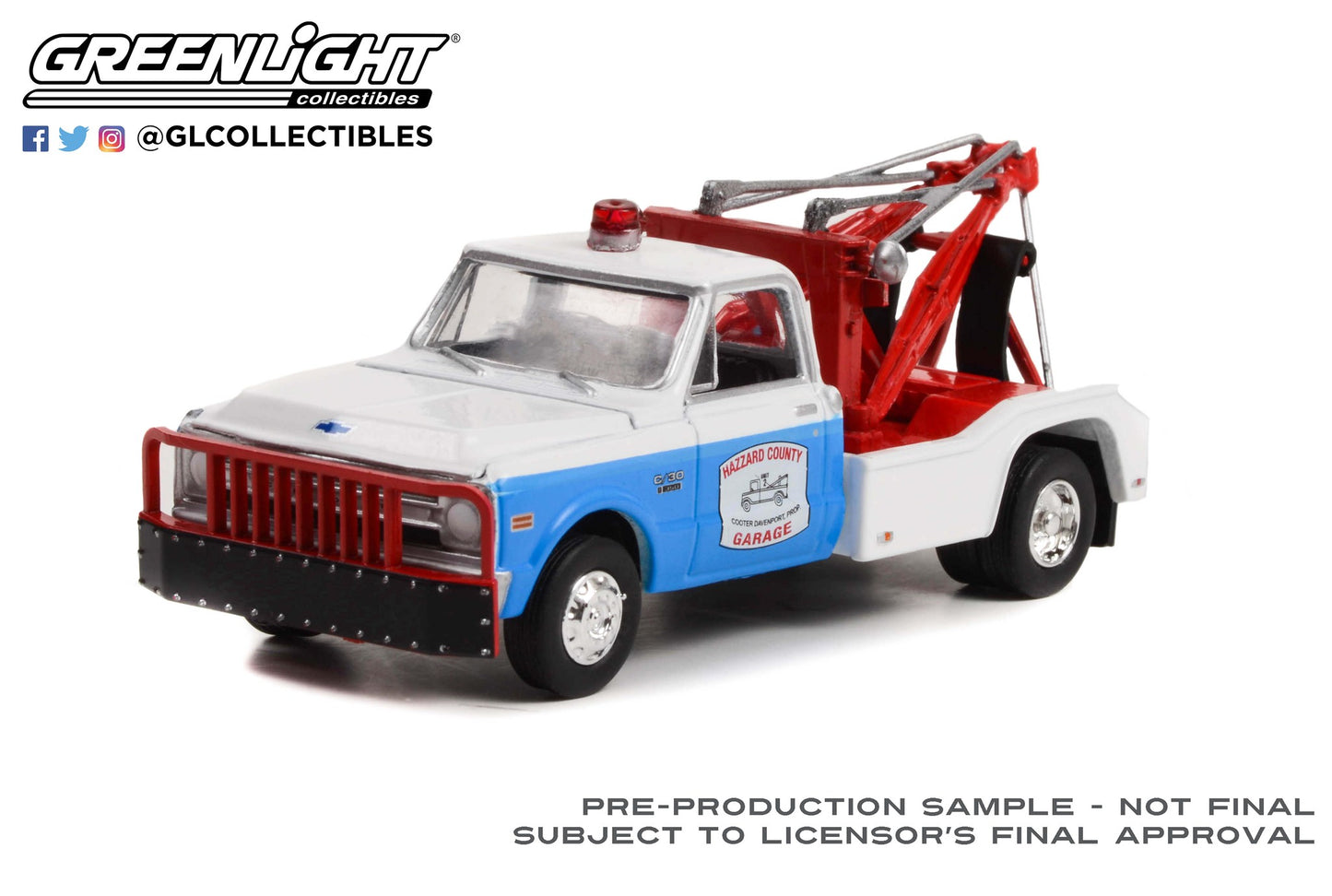 Greenlight - 1969 Chevrolet C-30 Dually Wrecker - Hazzard County - Hobby Exclusive - 30324