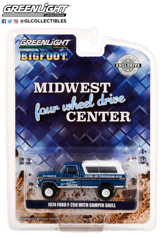 Greenlight - 1974 Ford F-250 with Camper Shell Bigfoot - 30345 - Hobby Exclusive