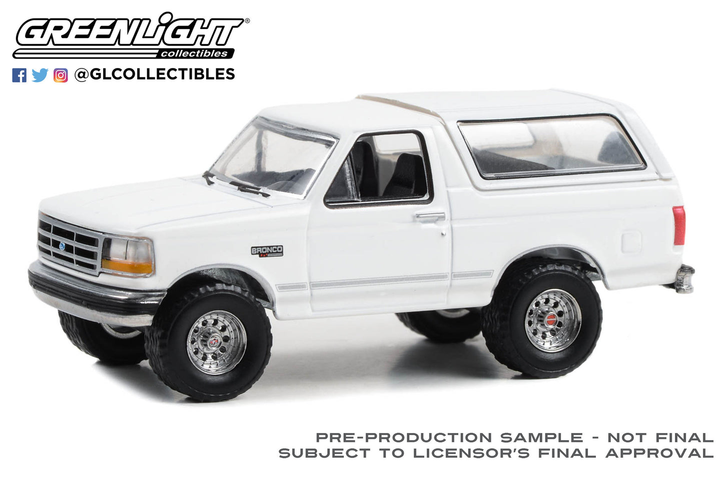Greenlight - 1993 Ford Bronco XLT, oxford white - 30452  - Hobby Exclusive - 1:64