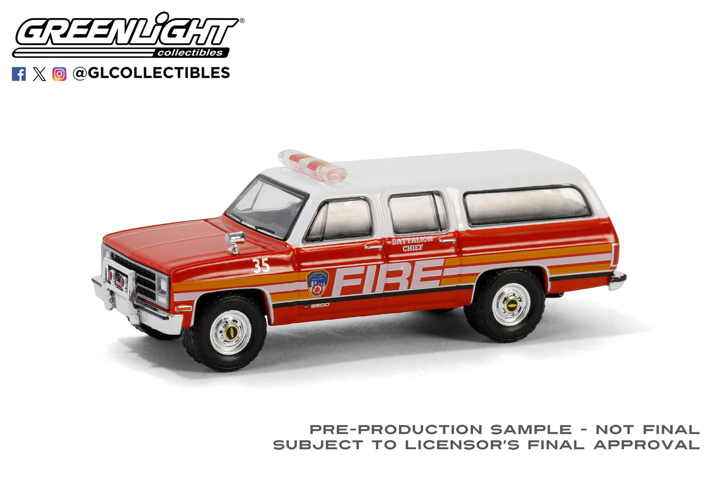 Greenlight - 1991 Chevrolet Suburban *FDNY* - 30501 - Hobby Exclusive