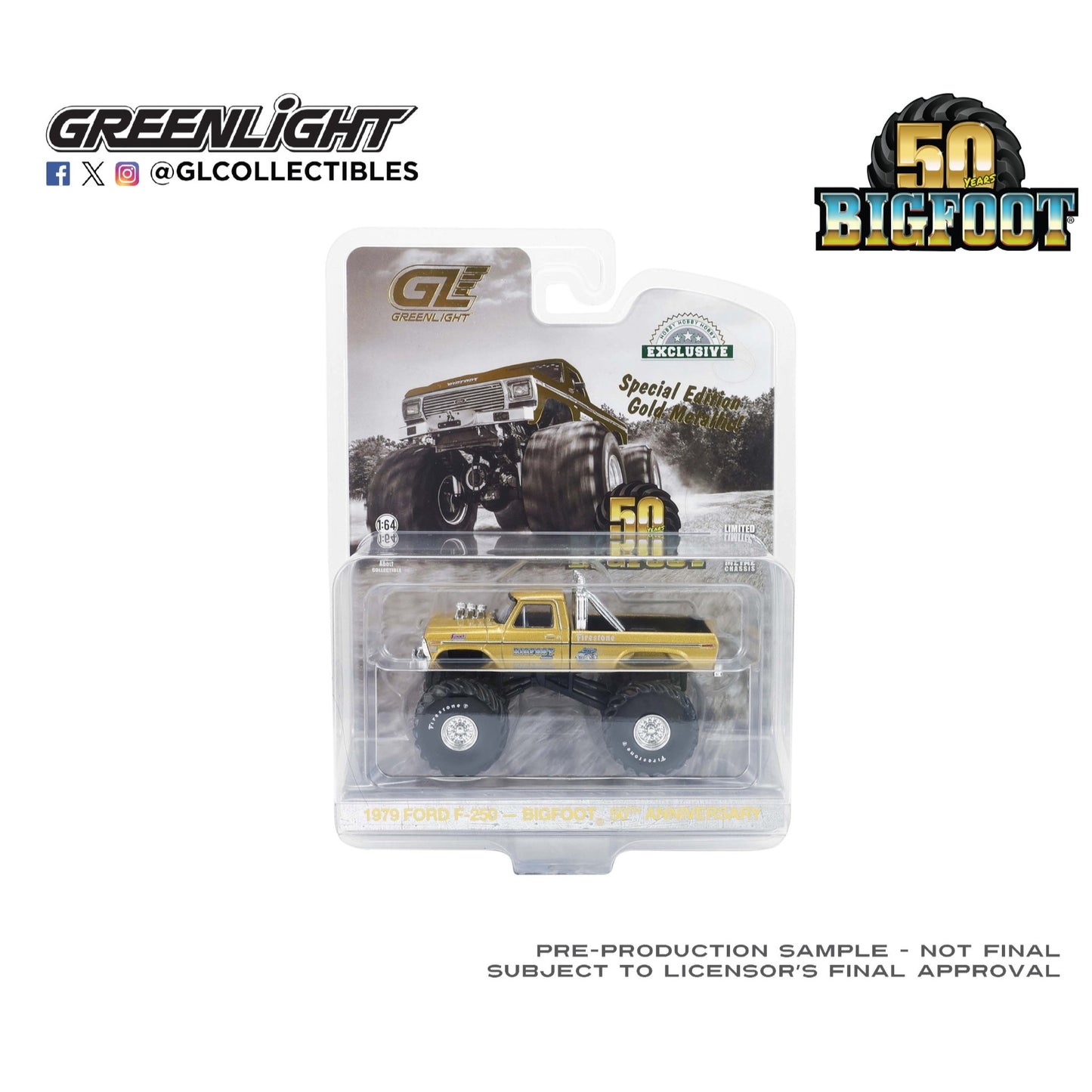 Greenlight - 1979 Ford F-250 Bigfoot 50th Anniversary - gold metallic - 30552