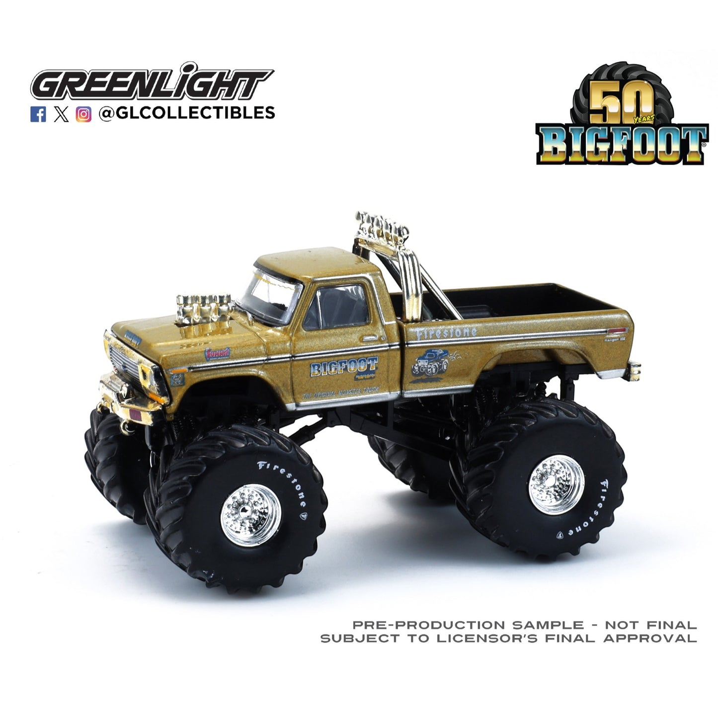 Greenlight - 1979 Ford F-250 Bigfoot 50th Anniversary - gold metallic - 30552