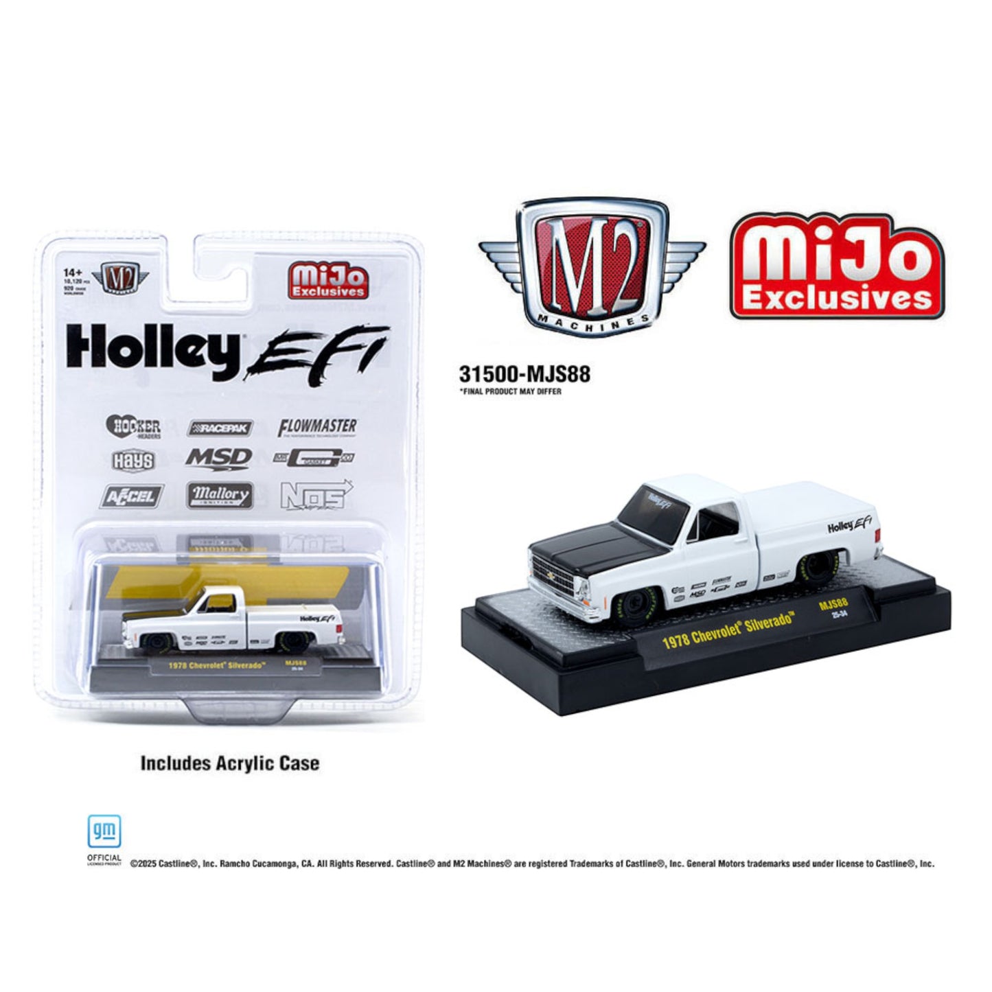 M2 Machines - 1978 Chevrolet Silverado *Holley EFI*, white - 31500-MJS88