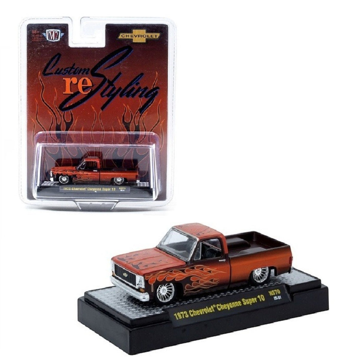 M2 Machines - 1973 Chevrolet Cheyenne Super 10, red - 31500-HS70