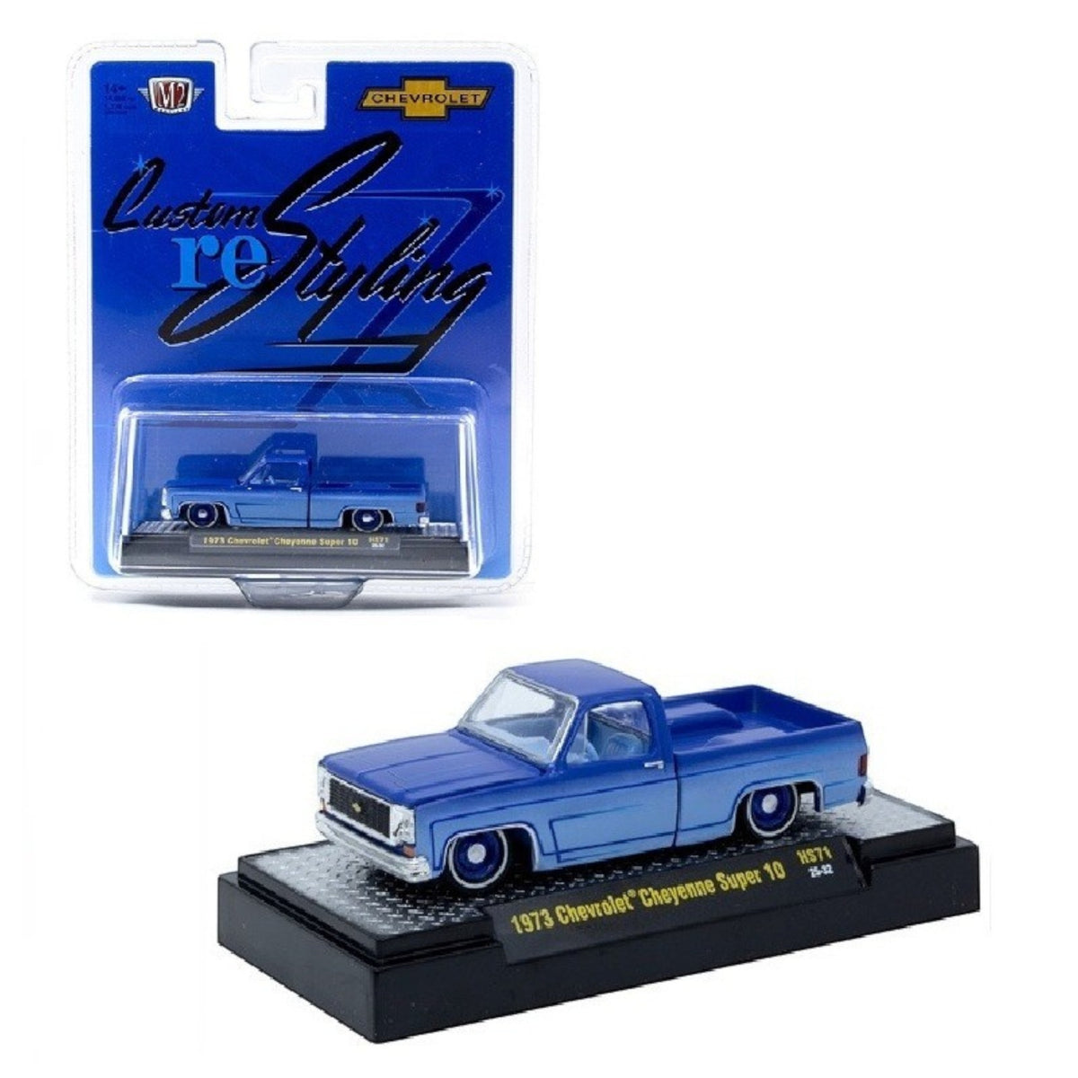 M2 Machines - 1973 Chevrolet Cheyenne Super 10, blue - 31500-HS71