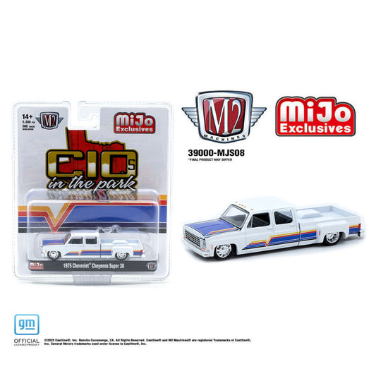 M2 Machines - 1975 Chevrolet Cheyenne Super 30 Dually – White – C10s In The Park - 39000-MJS08