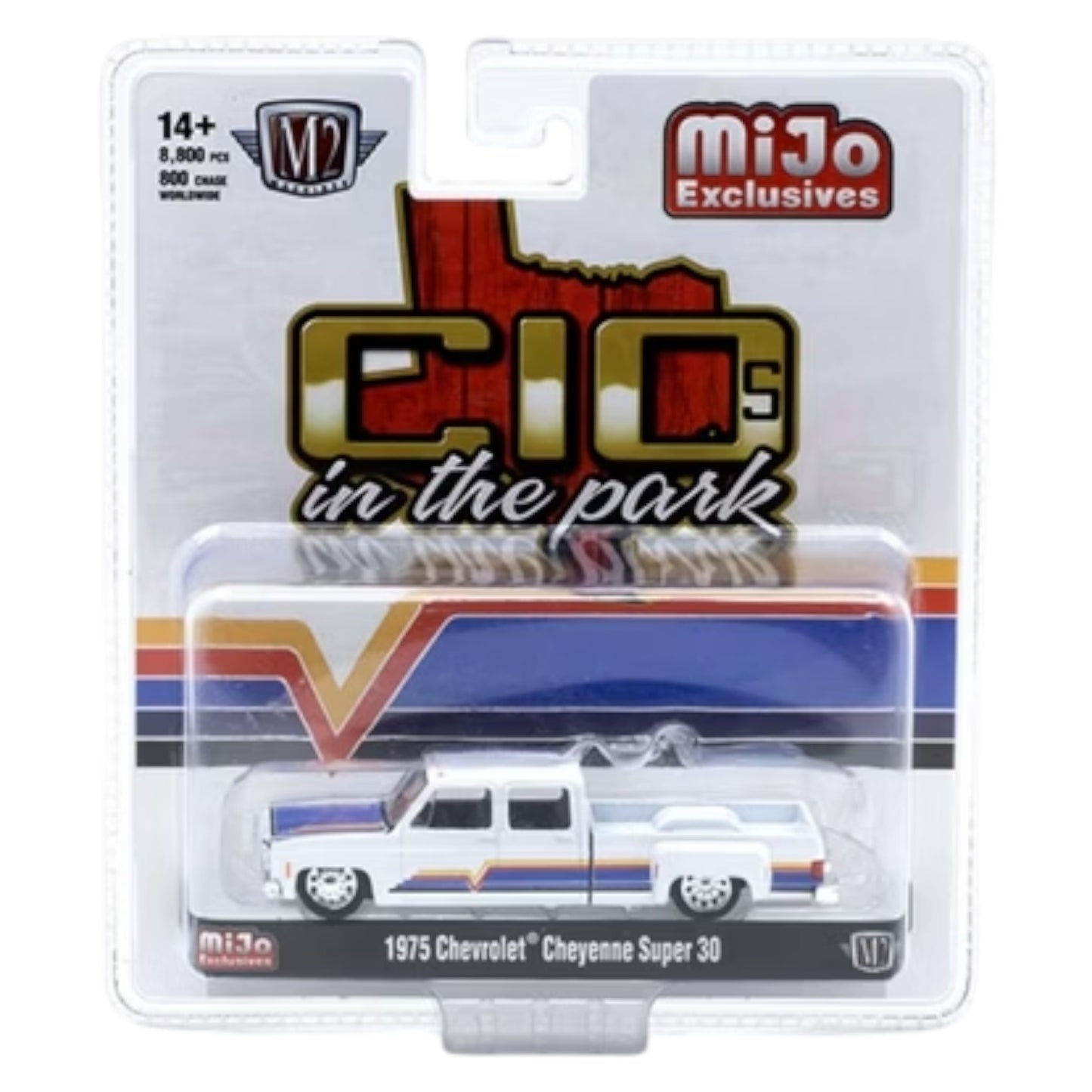 M2 Machines - 1975 Chevrolet Cheyenne Super 30 Dually – White – C10s In The Park - 39000-MJS08