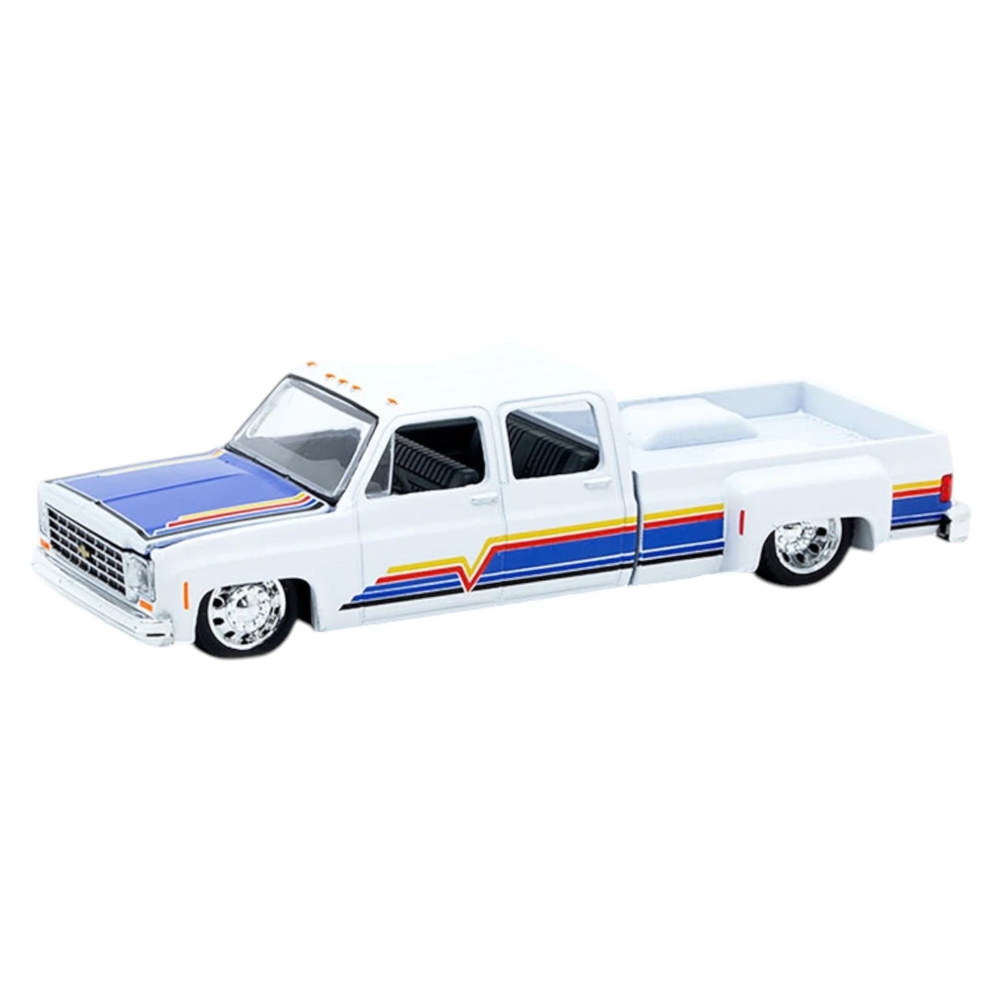 M2 Machines - 1975 Chevrolet Cheyenne Super 30 Dually – White – C10s In The Park - 39000-MJS08