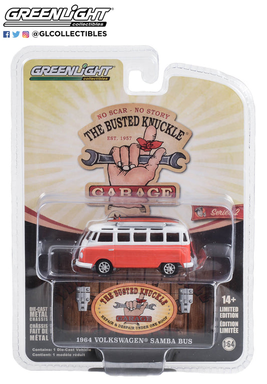 Greenlight - 1964 Volkswagen Samba Bus - Busted Knuckle Garage 2 - 39120-D