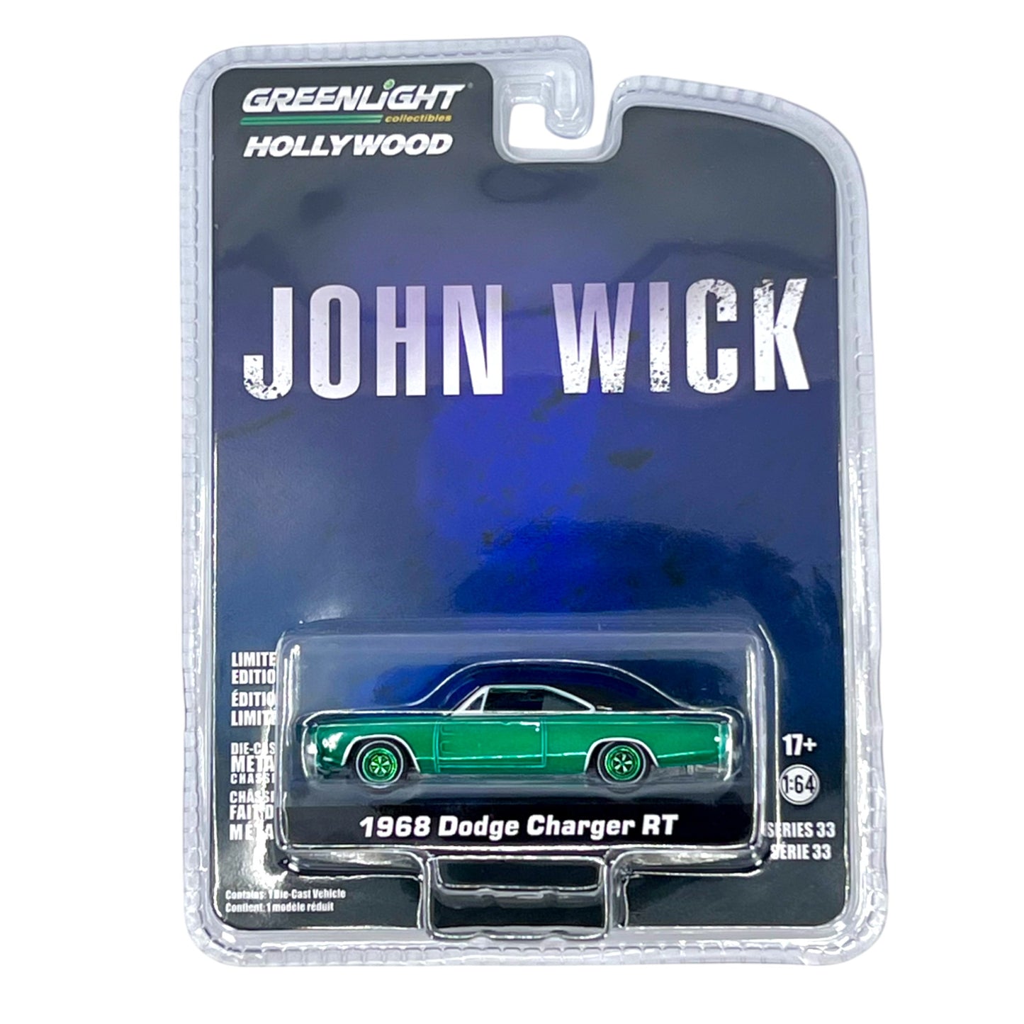 Greenlight - 1968 Dodge Charger R/T - John Wick - Green Machine - 44930-E - Hollywood 33
