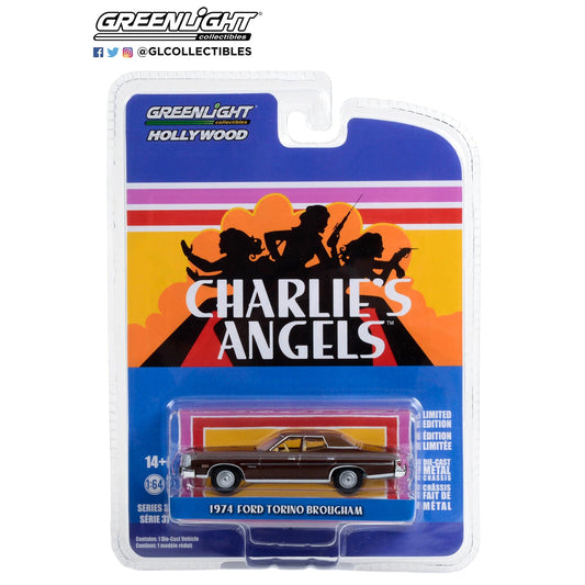 Greenlight - 1974 Ford Gran Torino Brougham - Charlie's Angels - 44970-A - Hollywood 37 - 1:64