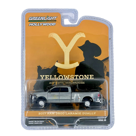 Greenlight - 2017 Ram 3500 Laramie Dually - Yellowstone - 44980-F - Hollywood 38 - Chase Car
