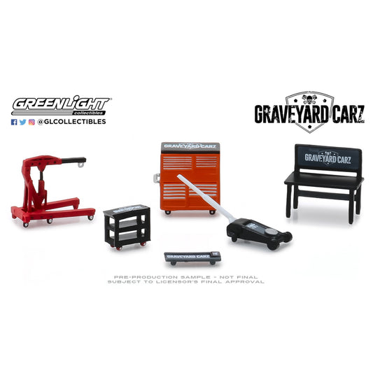 Greenlight - Shop Tools - "Graveyard Carz" - 13174 - 1:64 - Werkstatt Set
