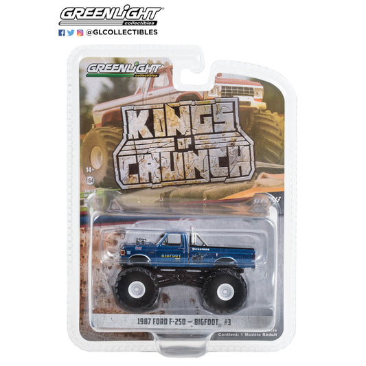 Greenlight - 1987 Ford F-250 Monster Truck Bigfoot #3 - Kings of Crunch - 49130-D - 1:64