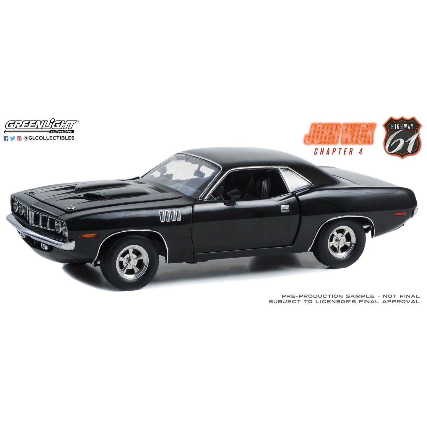 Highway 61 - Plymouth Cuda - John Wick Chapter 4 - HWY-18045 - 1:18