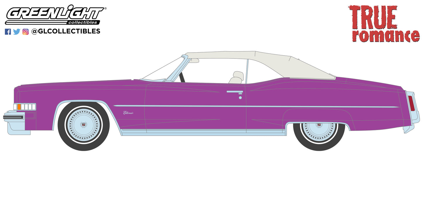 Greenlight - 1974 Cadillac Fleetwood Eldorado - True Romance - 62020-B - Hollywood 41 - 1:64