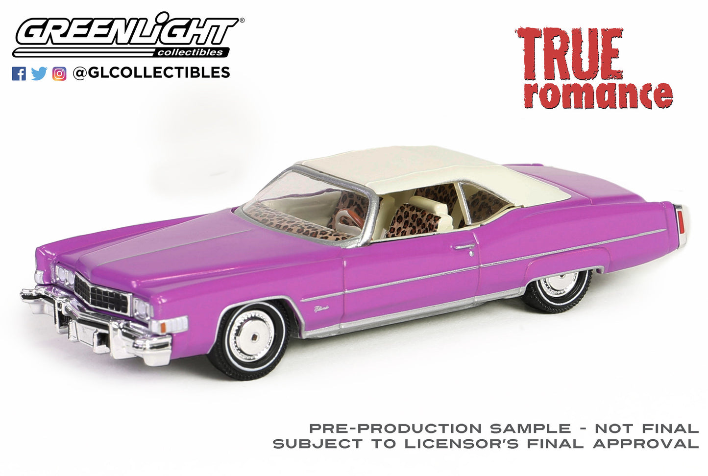Greenlight - 1974 Cadillac Fleetwood Eldorado - True Romance - 62020-B - Hollywood 41 - 1:64