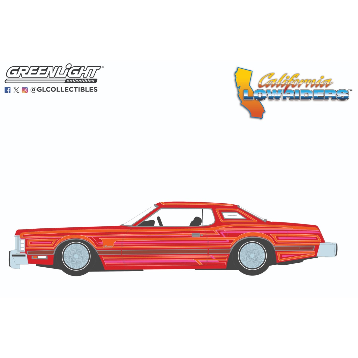 Greenlight - 1973 Ford Thunderbird - red custom - 63070-E - California Lowriders 6