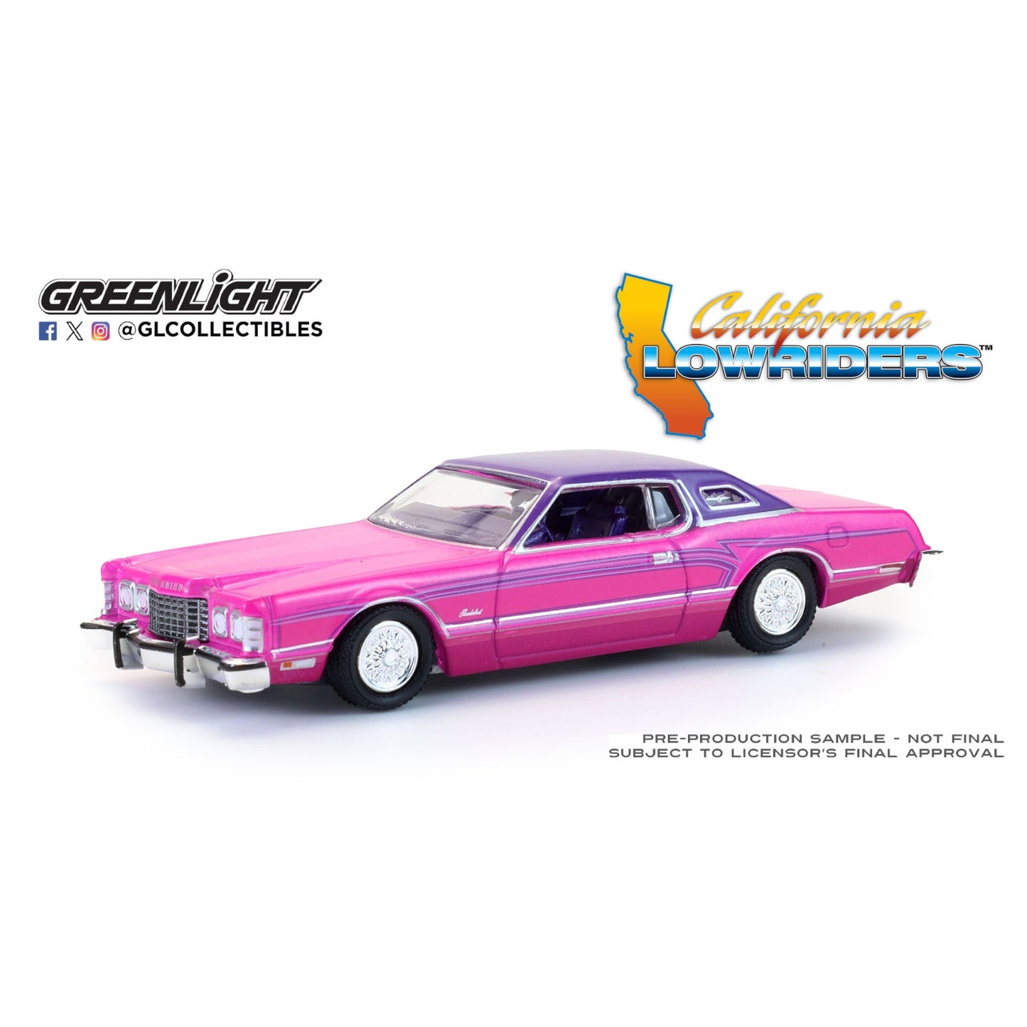 Greenlight - Pre-Order - 1975 Ford Thunderbird pink - California Lowriders 7 - 63080-E