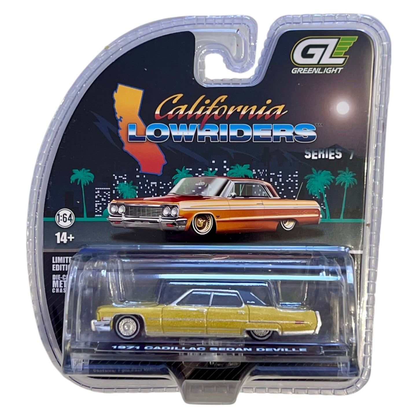 Greenlight - 1971 Cadillac Sedan Deville gold metallic - California Lowriders 7 - 63080-C