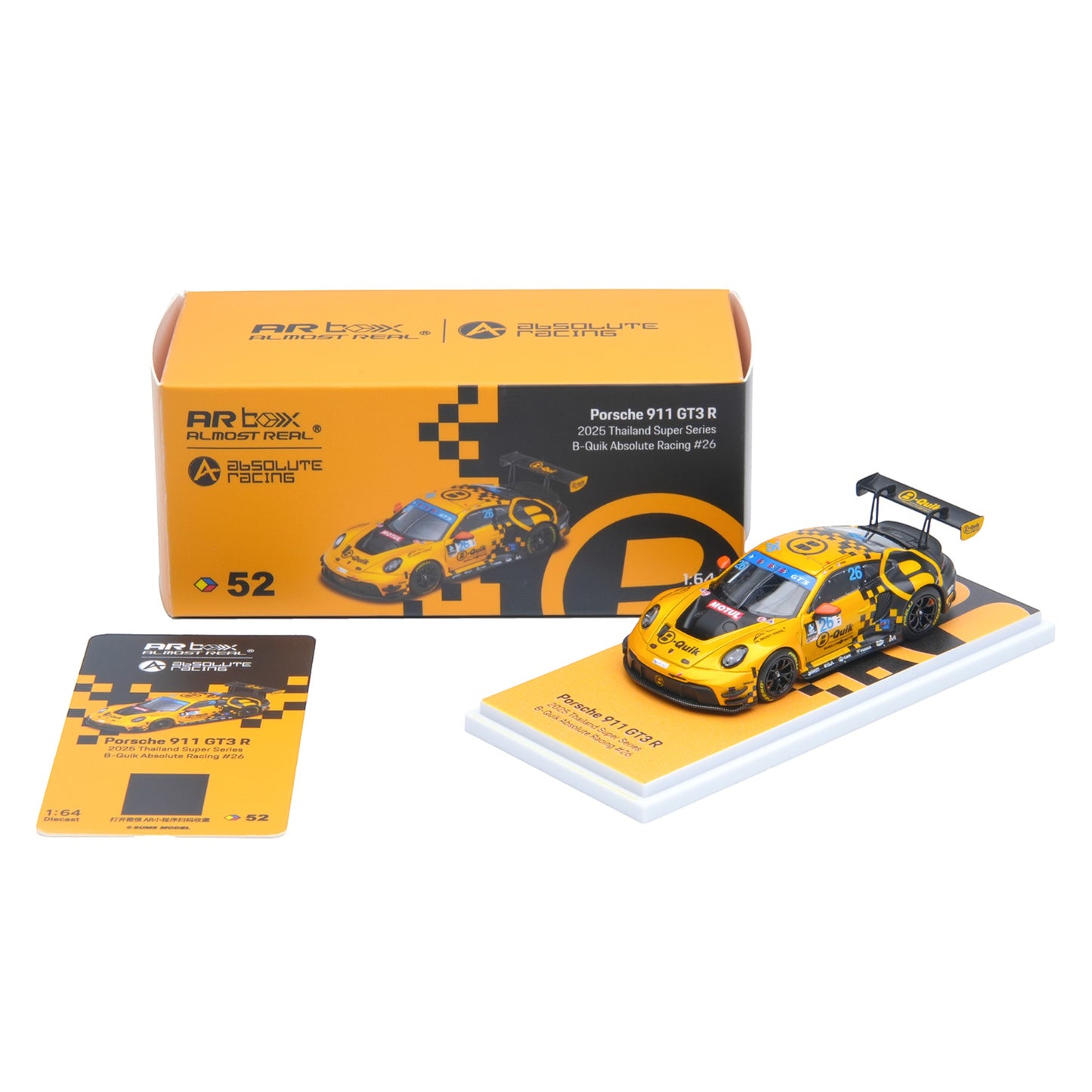 ARBox Almost Real - Pre-Order - Porsche 911 GT3 R 2025 Thailand Super Series B-Quik Absolute Racing #26 - 640005001