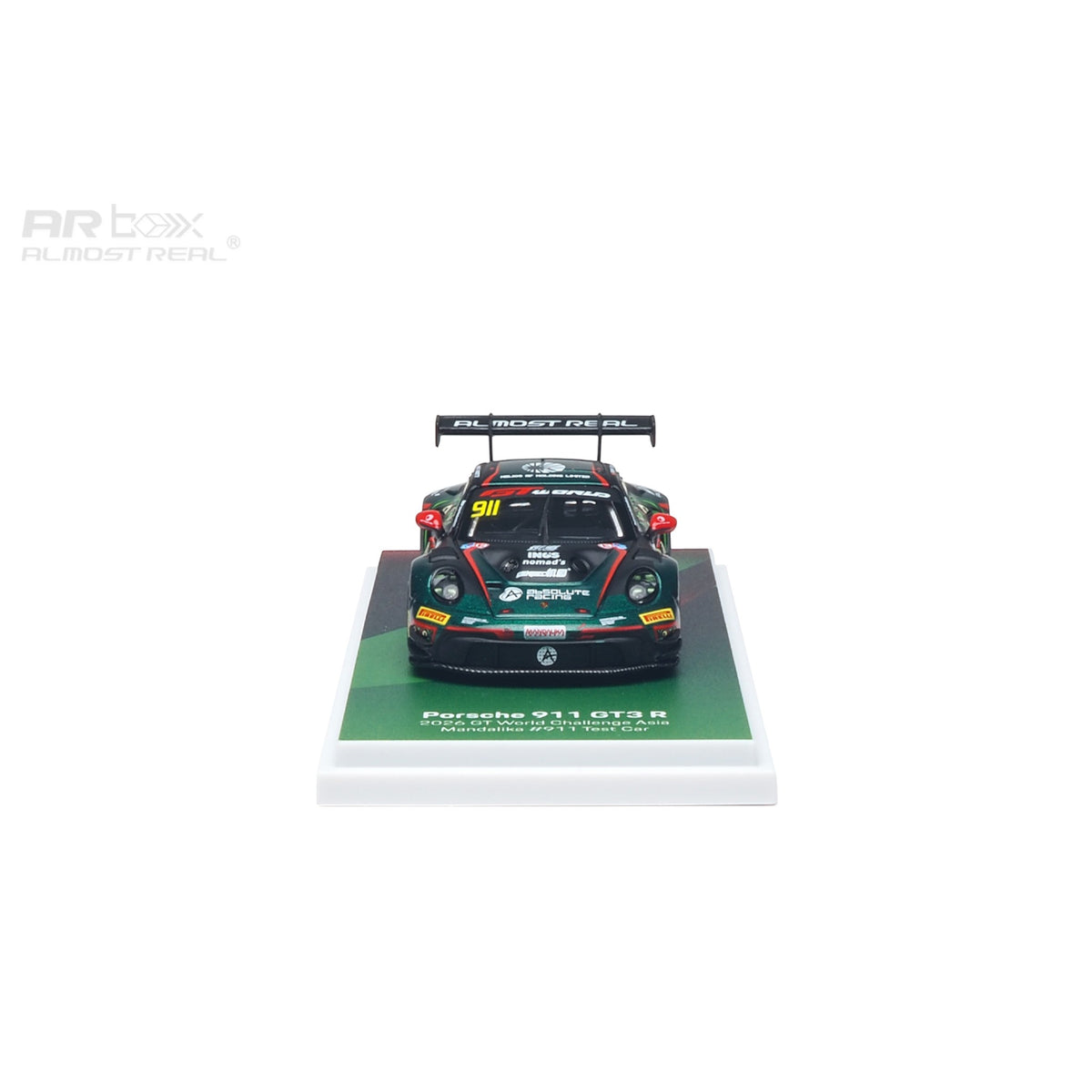 ARBOX Almost Real - Pre-Order - Porsche 911 GT3 R 2026 GT World Challenge Asia Mandalika #911 Test Car - 640006011